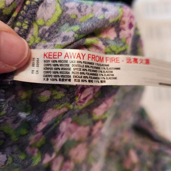 FREE PEOPLE Bare it All Thong Bodysuit Chambray Combo Size Medium - Picture 12 of 12